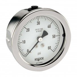 NOSHOK 500 Series Pressure Gauge, 2.5&amp;quot;, 0 to 300 psi-