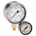 NOSHOK 25-911-30-vac/kPa Pressure Gauge, SS Case Filled, 1/4" NPT Back Connection, SS Case, -30 inHg to 0 psi-