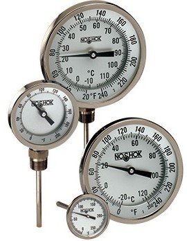 NOSHOK 50-300-060-50/500 F/C 300 Series Industrial Type Bimetal Thermometer with external reset, 50 to 500&amp;deg;F/C-