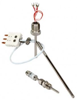 NOSHOK 900-50/400-1-C2-8-37-025-2 Industrial RTD, PT100, 3-Wire, 1/2&quot; NPT, 2.5 Stem, 1/4&quot; Diameter-