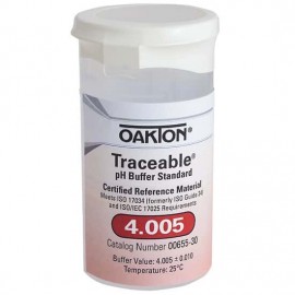 OAKTON 00655-30 Traceable One-Shot Single-Use pH Buffer Solution, pH 4.005, 6-pack-