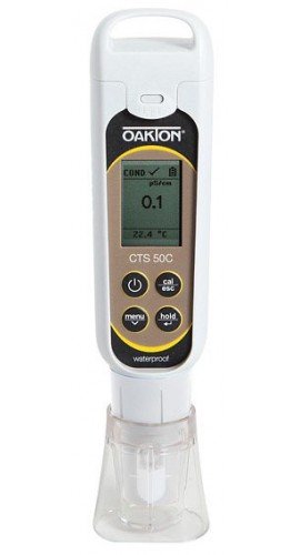 OAKTON CTSTESTR 50C Waterproof Pocket Conductivity/TDS/Salinity Tester, Cup-Style Sensor-