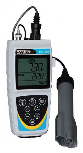 OAKTON PC 450 pH/Conductivity Meter and Separate Probes with Calibration-
