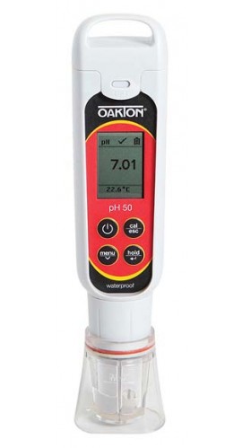 OAKTON WD-35634-15 pHTestr 50 Pocket pH Tester, Waterproof, Double Junction-