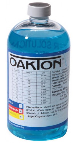 OAKTON WD-05942-69 High Accuracy pH Buffer Solution, 10.000, 500mL-