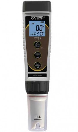 OAKTON WD-35634-42 CTSTestr 5 Waterproof Pocket Tester, 0 to 10 ppt, 0 to 20 mS/cm-