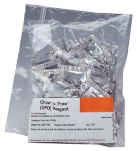 OAKTON WD-35645-64 Free Chlorine Reagents, 100 Foil Packs-