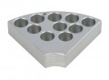 Ohaus 30500573 Sectional Block for hot plate stirrers, 0.59" vial size, holds 10 vials-
