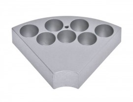 Ohaus 30500574 Sectional Block for hot plate stirrers, 0.67&quot; vial size, holds 7 vials-