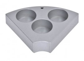 Ohaus 30500576 Sectional Block for hot plate stirrers, 1.1&quot; vial size, holds 3 vials-