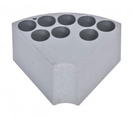 Ohaus 30500578 Sectional Block for hot plate stirrers, 0.63" tube size, holds 8 tubes-