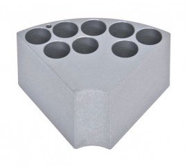 Ohaus 30500578 Sectional Block for hot plate stirrers, 0.63&quot; tube size, holds 8 tubes-