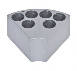 Ohaus 30500579 Sectional Block for hot plate stirrers, 0.79" tube size, holds 6 tubes-