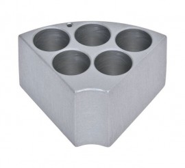 Ohaus 30500580 Sectional Block for hot plate stirrers, 0.98&quot; tube size, holds 5 tubes-