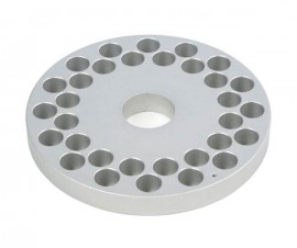 Ohaus 30500583 Uni Block Sample Holder, 0.669&quot; vials, 32 holes-