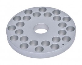 Ohaus 30500584 Uni Block Sample Holder, 0.826" vials, 24 holes-