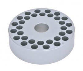 Ohaus 30500587 Uni Block Sample Holder, 0.629&quot; test tubes, 32 holes-