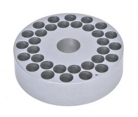 Ohaus 30500588 Uni Block Sample Holder, 0.787&quot; test tubes, 32 holes-