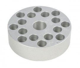 Ohaus 30500589 Uni Block Sample Holder, 0.98&quot; test tubes, 16 holes-