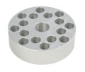 Ohaus 30500589 Uni Block Sample Holder, 0.98" test tubes, 16 holes-