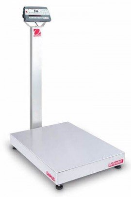 Ohaus D52P125RTV3 Defender 5000 Column-Mount Standard Bench Scale, 250 lbs, 31 x 23&amp;quot; platform-