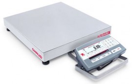 OHAUS D52P50RQL5 Multifunctional Low Profile Bench Scale with plastic indicator, 100 lbs. capacity-