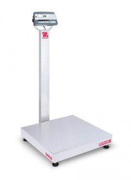 Ohaus D52P50RQV3 Defender 5000 Column-Mount Standard Bench Scale, 100 lbs, 24 x 24&amp;quot; platform-