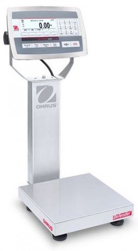 OHAUS D52XW12WQR6 Multifunctional Standard Washdown Bench Scale with stainless steel indicator, 25 lbs. capacity-