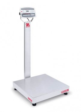 Ohaus D52XW250RQV3 Defender 5000 Column-Mount Standard Bench Scale, 500 lbs, 24 x 24&amp;quot; platform-