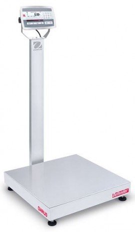 OHAUS D52XW250WQV8 Multifunctional Standard Washdown Bench Scale with stainless steel indicator, 500 lbs. capacity-