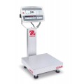 Ohaus D52XW25RQR1 Defender 5000 Column-Mount Standard Bench Scale, 50 lbs, 12 x 12&amp;quot; platform-