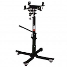 Omega Lift 40700 Transmission Jack, 700 lbs, under hoist-