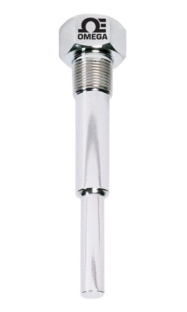 Omega 260S Series Standard Threaded Thermowell for 1/4" elements, carbon steel 1/2" NPT, 4-1/2" insert, step down-
