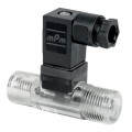 Omega BV1000TRN025A Turbine Flow Meter, 0.1 LPM to 2.5 LPM, 1/4" NPT Male, 3-Pin Mini DIN-