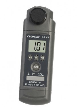 Omega HHLM3 Light Meter, 20 to 200000 LUX, with LCD-