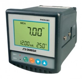 Omega PHCN-961 pH/ORP Controller and Transmitter, -2 to 16 pH, panel mount-