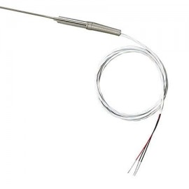 Omega PR-16 Series Fine Diameter RTD Probe, Pt100, class A, 0.062 x 9" probe, 4-wire, 60" cable, stripped leads-