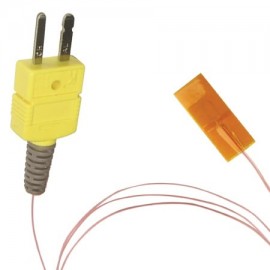Omega SA3 Series Fast Response Self-Adhesive Surface Thermocouple with miniature connector with strain relief, type T, -40 to 302&amp;deg;F, PFA, 80&amp;quot;-