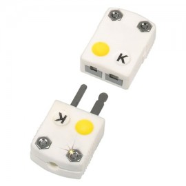 Omega SHX-KI-F Ceramic Ultra-High-Temperature Miniature Thermocouple Connector, type K female, ceramic, IEC color code-