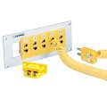 Omega SPJ-KI-F Universal Snap-In Thermocouple Panel Jack, type K female, IEC color code-