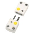 Omega USHX-C-F Ceramic Ultra-High-Temperature Miniature Thermocouple Connector, type C female, ceramic, removable contacts for vacuum applications, IEC color code-