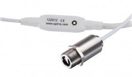 Optris CS Micro LT15 Infrared Thermometer, 0 to 5/10 V, 0.13&amp;quot; at 1.97&amp;quot;-
