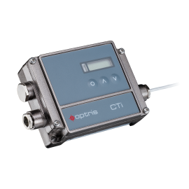 Optris CTi 3M Series IR Pyrometer with standard focus lens, 0 to 2.3 &amp;mu;m, 212 to 1112&amp;deg;F, 33:1, 9.8' cable-