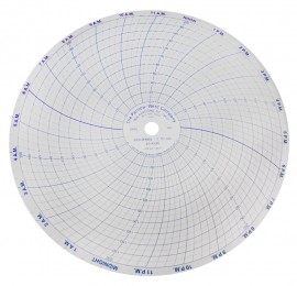 Partlow 213802 Replacement Charts, 10&quot;, 24h, 0 to 400, Box of 100-