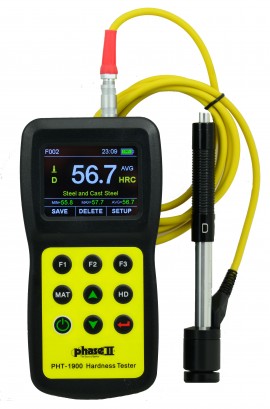 Phase II PHT-1900C Portable Hardness Tester with color screen-