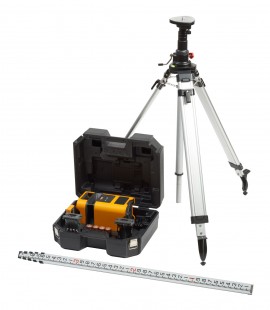 PLS H2 KIT Horizontal Red Rotary Level Laser Kit with Tripod &amp; Grade Rod-