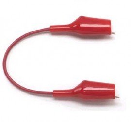 Pomona AL-B-36-2 Steel Alligator Test Clip Patch Cord, Red-