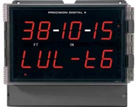 Precision Digital PD2-6081-6H7 Helios 4-Relay Feet/Inches Modbus Scanner with Dual Analog Inputs, 85 to 265VAC, 4 to 20mA Output-