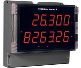 Precision Digital PD2-6300-7H7 Helios 4-Relay Pulse Input Flow Rate/Totalizer, 12 to 24VDC, 4 to 20mA Output-