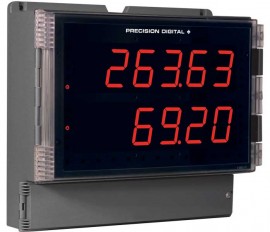 Precision Digital PD2-6363-7H7 Helios 4-Relay Dual Pulse Input Flow Rate/Totalizer, 12 to 24VDC, 4 to 20mA Output-